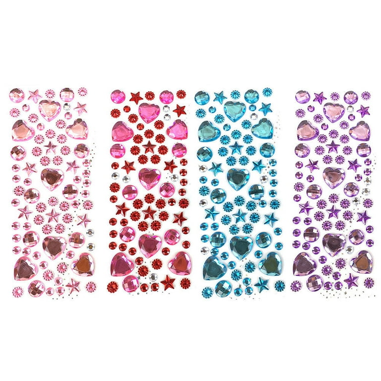 Dropship 9 Sheets Face Gems Heart Round Rhinestone Stickers Self Adhesive Makeup  Jewels to Sell Online at a Lower Price