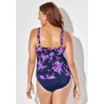 thumbnail image 4 of Swimsuits For All Women's Plus Size A Line Relaxed Fit Flared Tankini Top with Adjustable Straps, 4 of 6