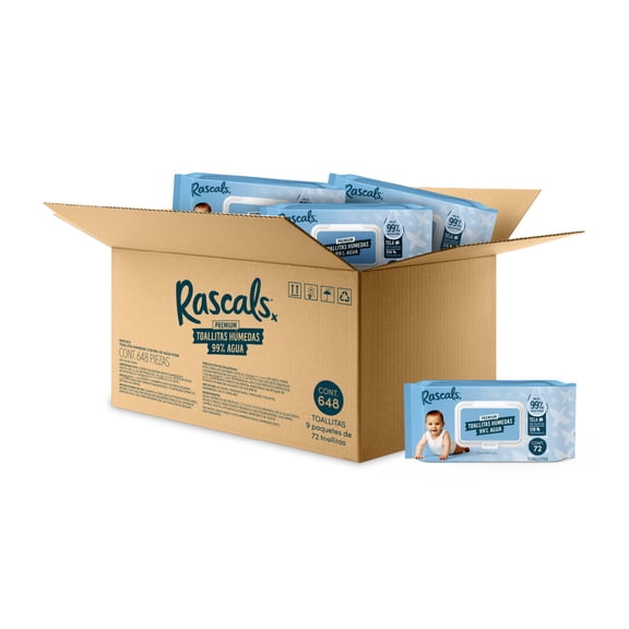 Toallitas humedas Rascals 648 Piezas