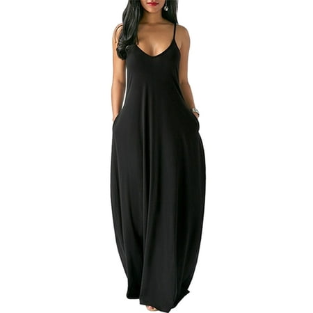 

Capreze Sleepwear Dress for Womens Loungewear Nightgowns Casual Loose Long Maxi Dress Nightwear Lounge Pajama Dress