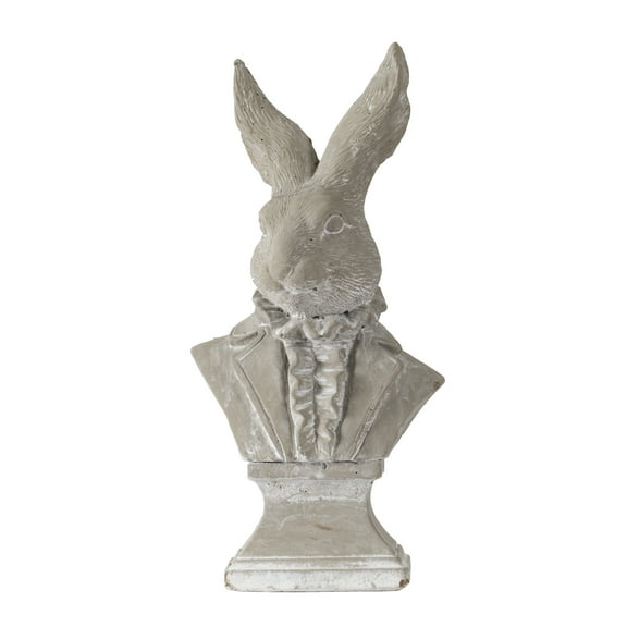 Rabbit Bust Table Decor - Gray Finish
