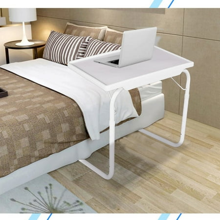 Adjustable TV Tray Table - TV Dinner Tray on Bed & Sofa, Comfortable Folding Table with 6 Height & 3 Tilt Angle (Best Tv Dinner Brands)