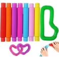 thumbnail image 1 of Mediano 12 piezas Pop Tube Autismo Juguete sensorial Favores de fiesta para niños Juguetes para niños pequeños Estirar y doblar TDAH Ansiedad Alivio del estrés Juguetes para niños Favores de fiesta JAMW Sencillez, 1 of 5
