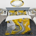 thumbnail image 2 of Designart "Cosmic Vibrations in Yellow and Grey II" Abstract Bedding Covert Set - Modern Yellow Transitional Bed Set With 1 Sham, 2 of 6