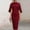 Wine Red, variant on Women's Elegant Cloak Sleeve Mock Neck Sheath Dress – Solid Color Slim Fit Split Hem Midi Bodycon Pencil Dress Wine Red,L