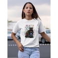 thumbnail image 2 of Folksy Felines B T-Shirt Women -Annie Warren Designs, Female Small, 2 of 4