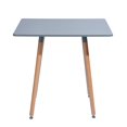 thumbnail image 4 of FurnitureR Square Moderne Salle à Manger Table, Grey, 4 of 8