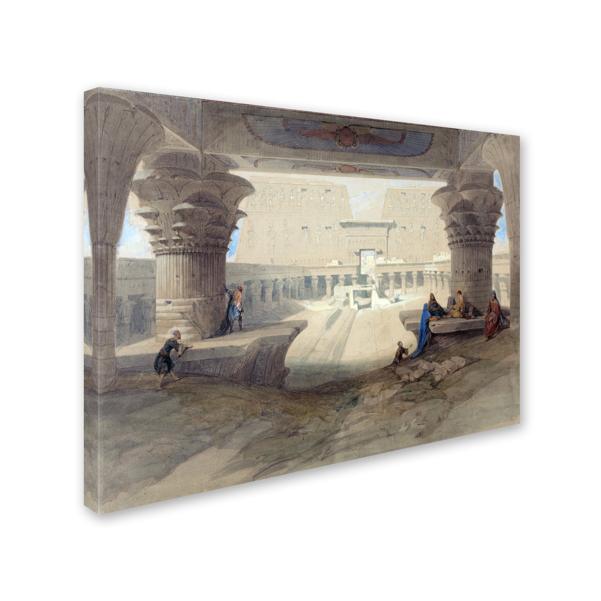 Trademark Fine Art 'Portico Of The Temple' Canvas Art by David Roberts