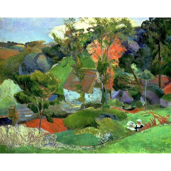 Gauguin "Landscape at Pont Aven" (1888) Glossy Poster