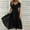 Black, variant on Kmdttou Women's Short Sleeve Loose Plain Dresses Women Casual Fashion Loose Solid Lace Chiffon Short Sleevee V-Neck Dress