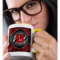 thumbnail image 2 of 3drose, Wicked Red Zebra Initial Letter B, 11oz Two-tone Yellow Mug, 2 of 6