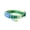 Green, variant on Oodles Smiley Charm Striped Polyester Fashion Dog Collar, Green, Small