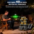 thumbnail image 5 of 5 Tiered Solar Powered Water Fountain, Solar Water Fountain Outdoor Garden Cascading Rock Water Fall Fountains Outside with Lights for Backyard, Patio, Deck, Porch, 24" H x 13.39" L x 9.6" W, 5 of 9