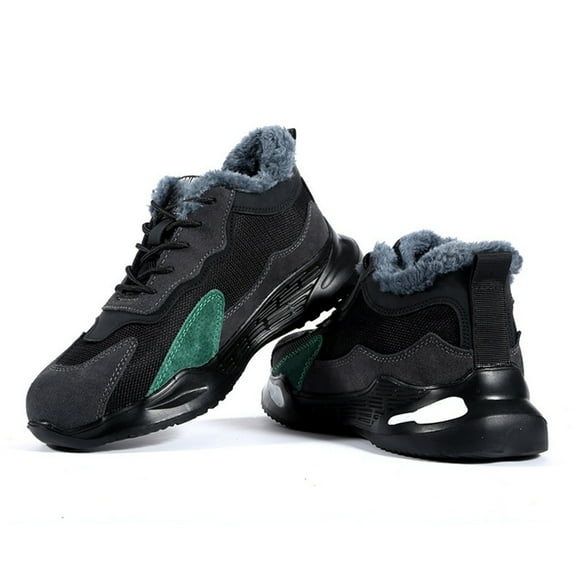 Safety Trainers for Men Women Slip Resistant Steel Toe Cap Trainers Winter Warmth Safety Shoes Comfortable Industrial Work Shoes
