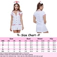 thumbnail image 1 of Conjunto de lencería Conjunto de de enfermera Disfraz de uniforme de enfermera traviesa Hugtrwg para mujer Blanco T L, 1 of 5