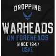 thumbnail image 2 of USAF Warheads on Foreheads Funny Men's Graphic T Shirt Tees Brisco Brands S, 2 of 5