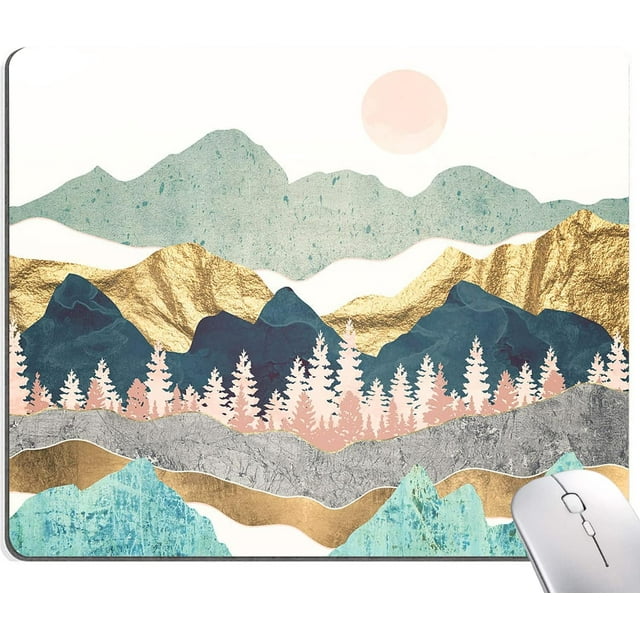 Mouse Pad, Abstract Mountain Mouse Pad, Washable Square Cloth Mousepad for Gaming Office Laptop, Non-Slip Rubber Cute Computer Mouse Pads for Wireless Mouse, Personalized Mouse Pads for Desk