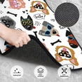 thumbnail image 3 of Honeii Hip Hop Dog Print Car Foot Mat Four-Piece Set - Front & Rear Universal Car Floor Mats for SUVs, Trucks, Sedans, 3 of 7