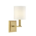thumbnail image 3 of Waverly 1-Light Wall Sconce in Warm Brass, 3 of 6