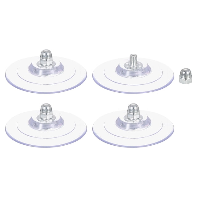 Uxcell 4 Paquetes de Ventosas para Vidrio 85mm/3.3" Diámetro Almohadillas de Succión con Tornillo M8 x 10mm