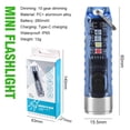 thumbnail image 1 of Lámpara Mini linterna ajustable de 10 engranajes con luz de llavero para trabajo de camping (azul), 1 of 7