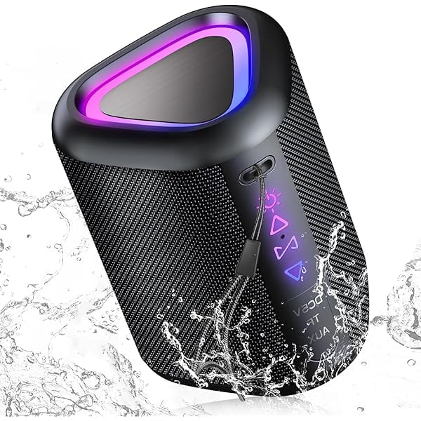 wonima11 Bluetooth Speaker, 2025 Portable Wireless Speakers with Led Light, Bluetooth 5.4, 24H Playtime, Enhanced Bass, IPX7 Waterproof, Outdoor Speaker for Travel, Sport, Party, Biking.