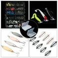 thumbnail image 5 of 2 Sets 2 Style Removable Rectangle PP Plastic Fishing Tackle Boxes Outdoor Fishing Accessories Clear 1 set/style, 5 of 5