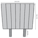 thumbnail image 4 of Cabecera King Size El Bazar Store Drey Terciopelo Beige Rayas Moderna, 4 of 4