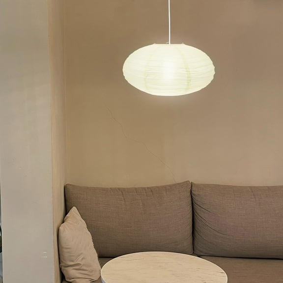 Homoyoyo Elegant Beige Paper Lampshade - Great Replacement, Softens Light, Durable