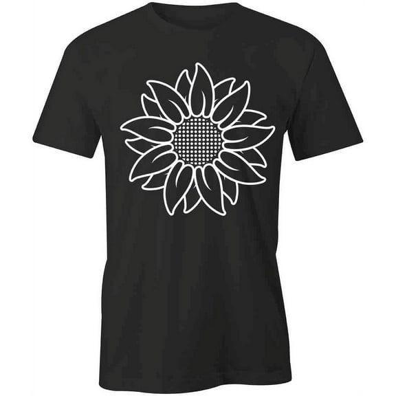 Sunflower T-Shirt | Pretty Flower Black Tee Gift
