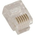 thumbnail image 1 of ACCL RJ12 (6P6C) Plug for Solid Round Wire 100pk, 1 Pack, 1 of 1