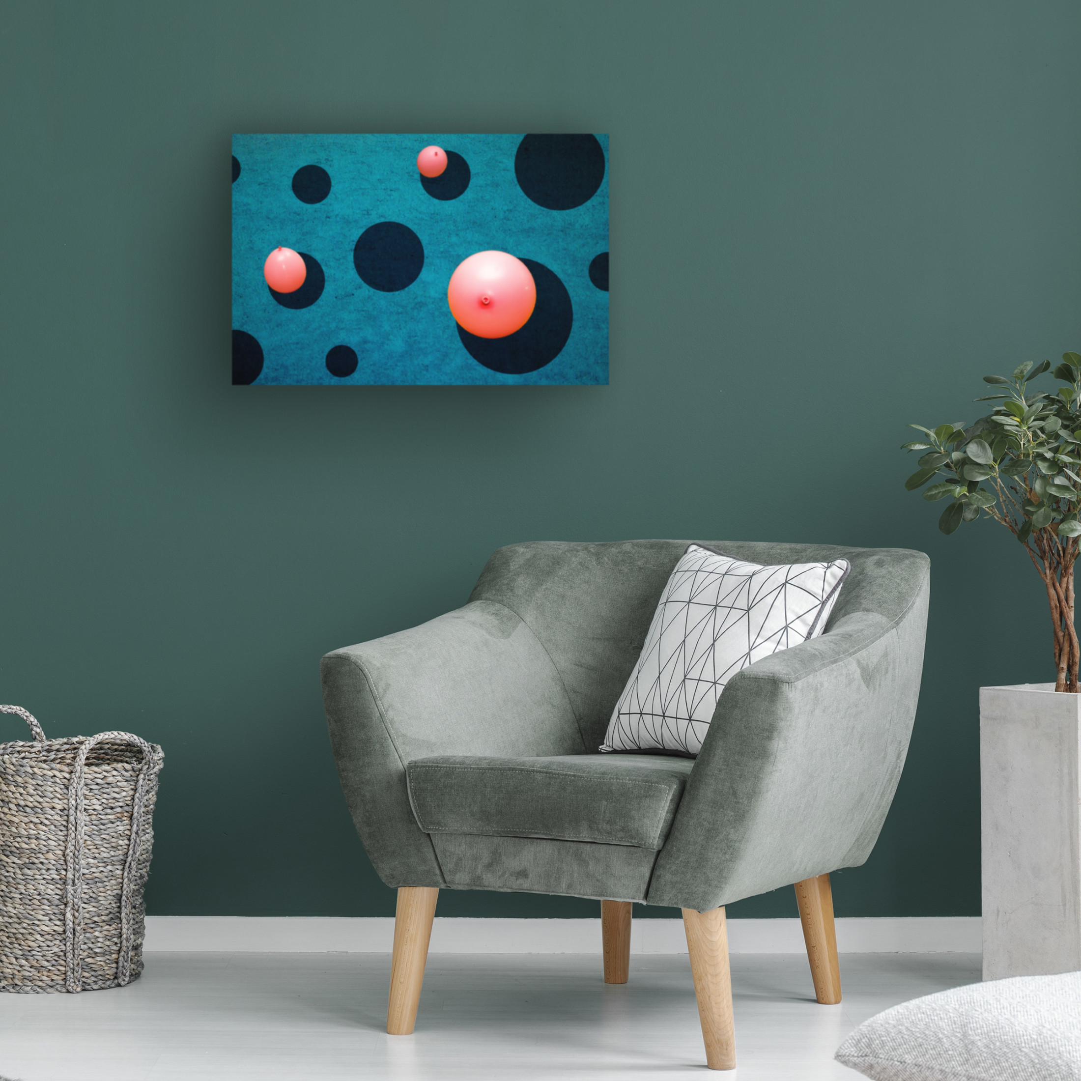Canvas Wall Art - Inge Schuster 'Three Balloons' Wall Art for Living Room, Bedroom, or Office Décor by Trademark Fine Art - 24 x 16 Inches