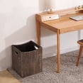 thumbnail image 5 of Wooden Trash Can 5 Gallon Farmhouse Waste Basket with Handle Rectangular Trash Can Small Waste Basket for Office Kitchen Living Room Bathroom, 5 of 6