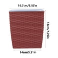 thumbnail image 3 of Hyknon Plants Pot, 7.1"Rattan Texture Flower Pot with Drainage Holes, Squares Double-Layer Large Planters Nursery Pot, Drop-Resistant Plastic Garden Pot for Home Succulents Snake Plants Cactus, Brown, 3 of 7