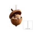 thumbnail image 3 of Cheapark 2D Sleeping Acorn Christmas Hanging Ornament Flat Design Cute Tree Pendant for Xmas Tree Holiday Home Decor Gift, 3 of 7