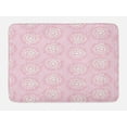 thumbnail image 1 of Pastel Bath Mat, Soft Toned Abstract Shapes Antique Rose Motif Repetition Tender Hippie Feels, Plush Bathroom Decor Mat with Non Slip Backing, 29.5" X 17.5", Pale Pink White, by Ambesonne, 1 of 2