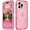 Crystal Pink, variant on For iPhone 16 Transparent Phone Case Compatible with MagSafe, Triple Layer Magnetic Charging Case, iPhone 16 Heavy Duty Shockproof and Drop-Proof Phone Case, 6.1 inch,Crystal Pink