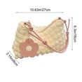 thumbnail image 3 of Bolso de mano para mujer, suave, plegable, para hombro, para llevar debajo del brazo, moderno, ligero, tipo tote, tipo bandolera., 3 of 7