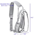thumbnail image 2 of Bandolera gdbis de PVC transparente impermeable para estadio, color gris, 2 of 9