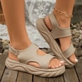 thumbnail image 1 of MKLEKYY Sandalias Plataforma Zapatos de Playa Zapatillas de Mujer Sandalias Planas de Una Sola Pieza para Vacaciones En La Playa 781, 1 of 5