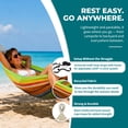 thumbnail image 5 of Bliss Hammocks 40"W Single Hammock with Rope Loops & Tree Straps, 220 lb, Guacamole Stripe, 5 of 15