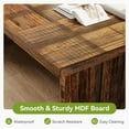 thumbnail image 4 of Tribesigns Farmhouse Computer Desk, 70.8 inch Executive Office Desk with Solid Legs, Wooden Study Writing Table for Home Office, Rustic Brown, 4 of 7