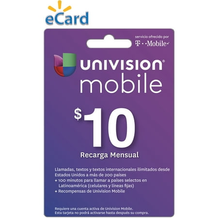 Univision Mobile $10 Card (Email Delivery)