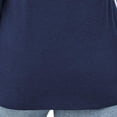 thumbnail image 5 of ClodeEU Women's V Neck 3/4 Sleeve Button Top ,Casual Summer Tunic Blouse Navy,Womens Plus L, 5 of 5