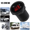 thumbnail image 1 of Digital Voltmeter, Waterproof DC 12V -24V 15A Red LED Display Voltage Meter, For Car Boat  For Motorcycle, 1 of 8
