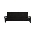 DHP Nadine Black Metal Futon Frame with Coil Full Futon Mattress, Multiple Colors and Sizes