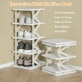 thumbnail image 2 of VECELO 5 Tier Shoe Rack, K-shaped Foldable Shoe Shelf Without Assembly, Space-Saving Shoe Storage Organizer for Bedroom, Living Room, Entryway, Gray, 2 of 6