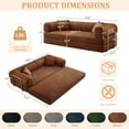thumbnail image 3 of Timbernest 78.8" Folding Sofa Bed Convertible Sleeper Sofa Corduroy Loveseat Boneless Modular Sectional Sofa for Living Room, Brown, 3 of 14