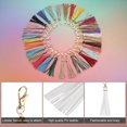 thumbnail image 4 of 10pcs Borlas de Cuero PU, Charm de Borla de 6" con Gancho Giratorio para Hacer Joyería (Blanco), 4 of 6