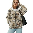 thumbnail image 5 of COEQINE Women's Long Sleeve Hoodie Fashion Oversized Sweatshirts Horses Pattern Soft Casual Wear Full Zipper Y2K Jacket Fall Winter Outfits Tops with Pockets, 4XL, 5 of 7
